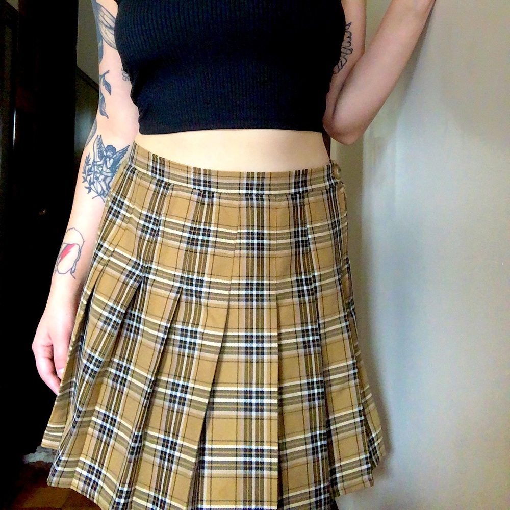 Plaid mini skirt